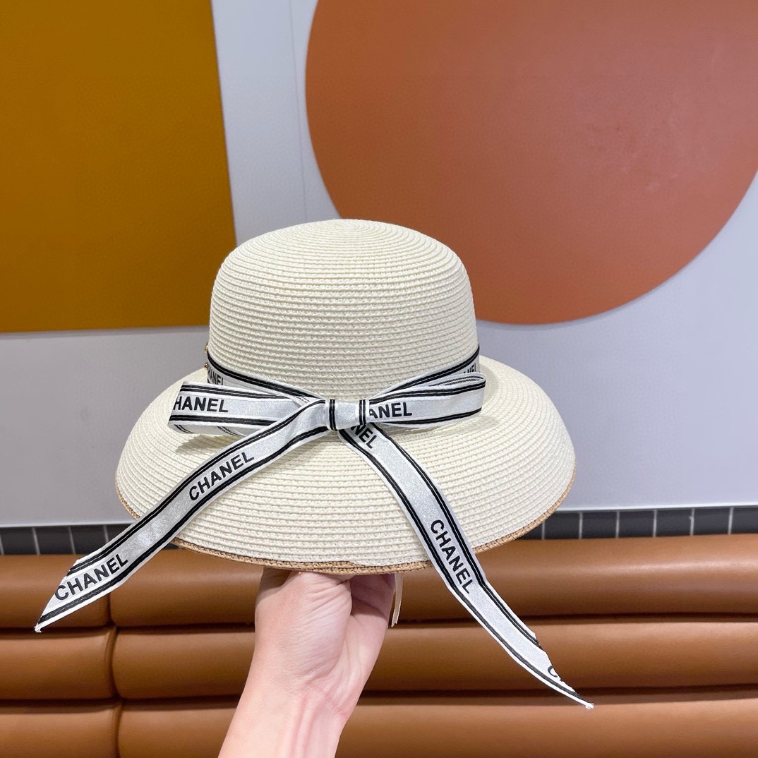     Chanel香奈儿灯笼草帽，高端定制，名媛必备，头围57cm