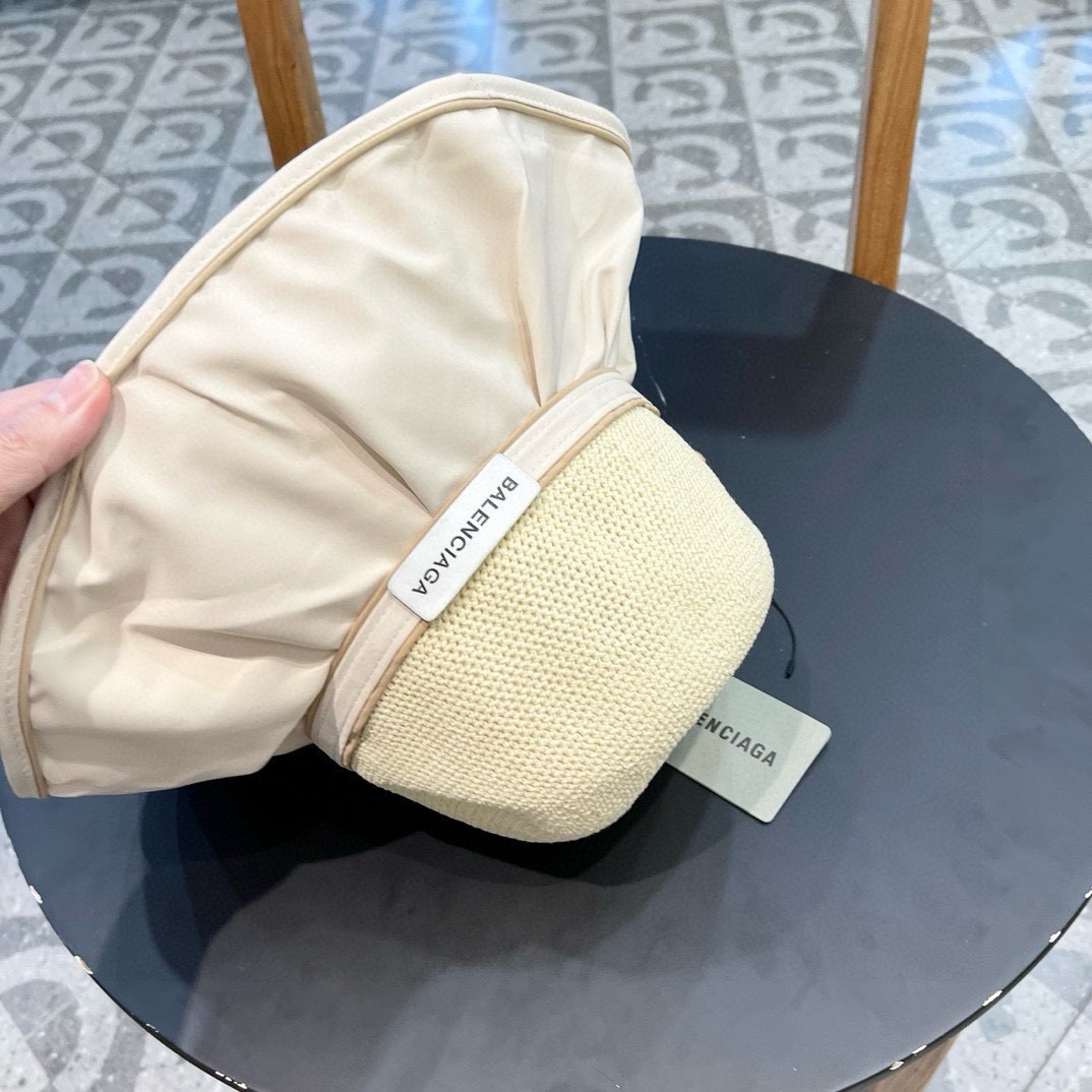 巴黎世家balenclaga渔夫帽子女夏季遮阳彩胶防紫外线防晒帽大帽檐显脸小蝴蝶结太阳帽