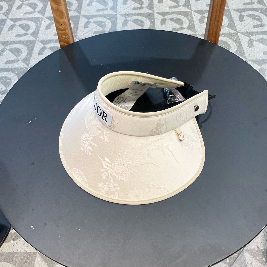  DIOR迪奥新中式国风渔夫帽子女春夏优雅显瘦空顶帽提花气质遮阳帽露思同款