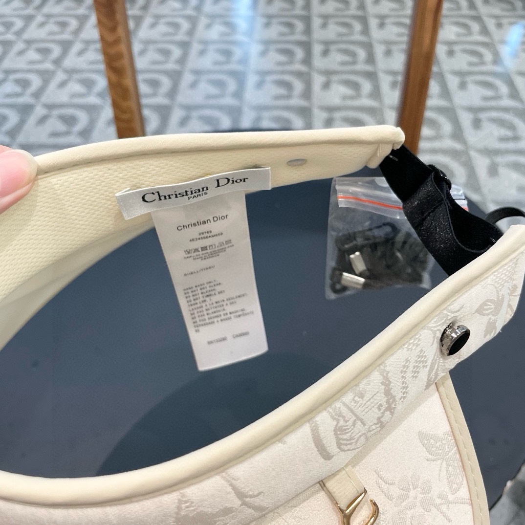  DIOR迪奥新中式国风渔夫帽子女春夏优雅显瘦空顶帽提花气质遮阳帽露思同款