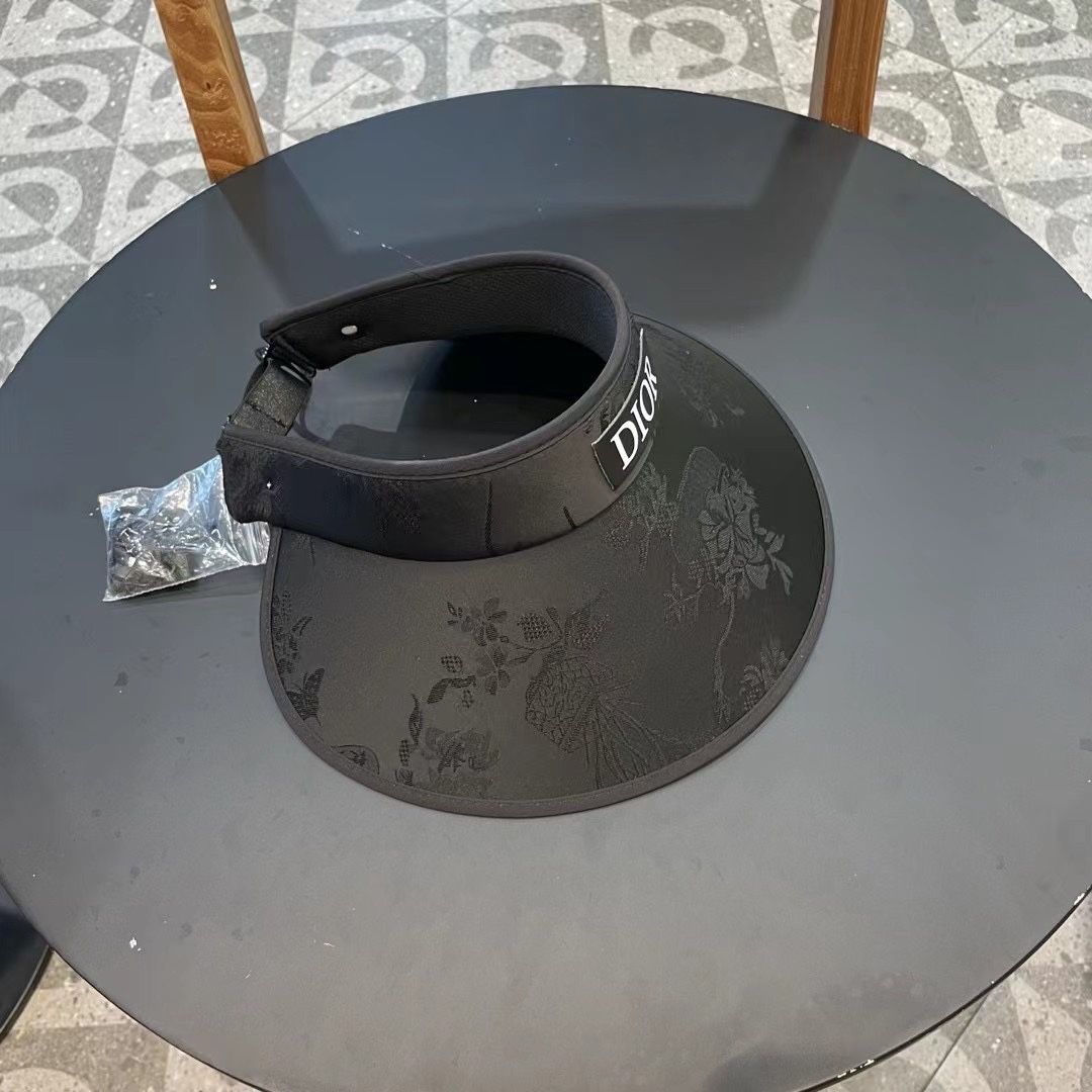  DIOR迪奥新中式国风渔夫帽子女春夏优雅显瘦空顶帽提花气质遮阳帽露思同款