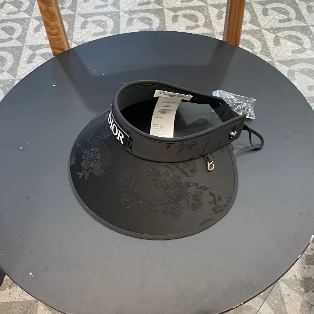  DIOR迪奥新中式国风渔夫帽子女春夏优雅显瘦空顶帽提花气质遮阳帽露思同款