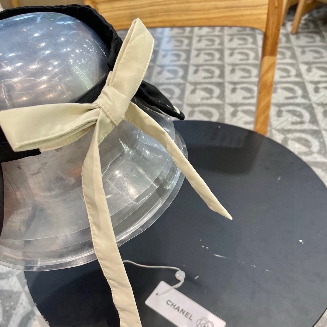 Chanel香奈儿新款空顶遮阳帽子女款夏季防紫外线太阳帽可折叠贝壳防晒帽