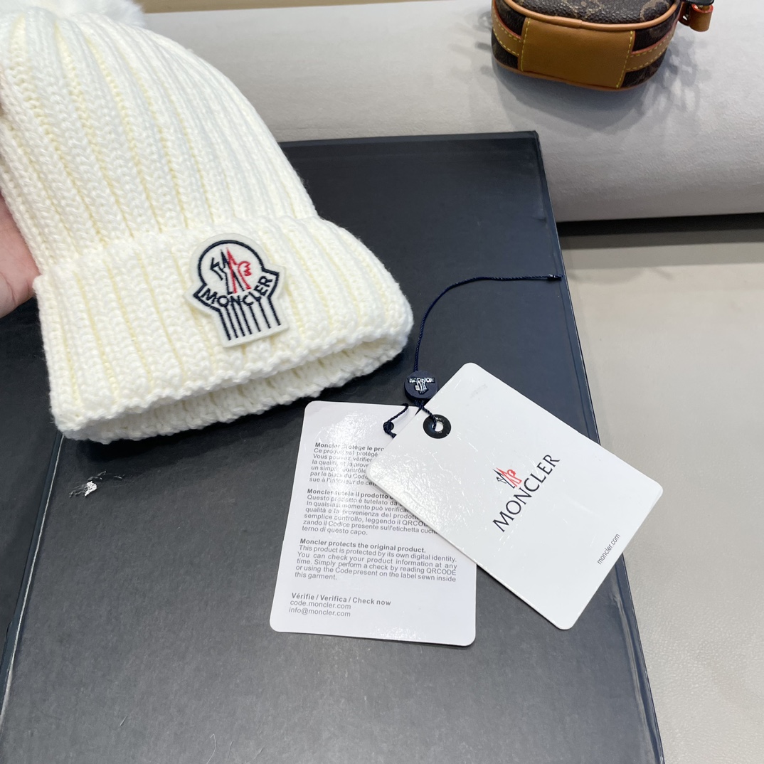  moncler蒙口欧美风格秋冬新款保暖羊毛帽儿童男女款通用版毛线帽冷帽帽子