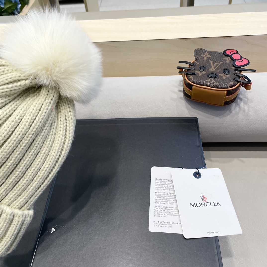  moncler蒙口欧美风格秋冬新款保暖羊毛帽儿童男女款通用版毛线帽冷帽帽子