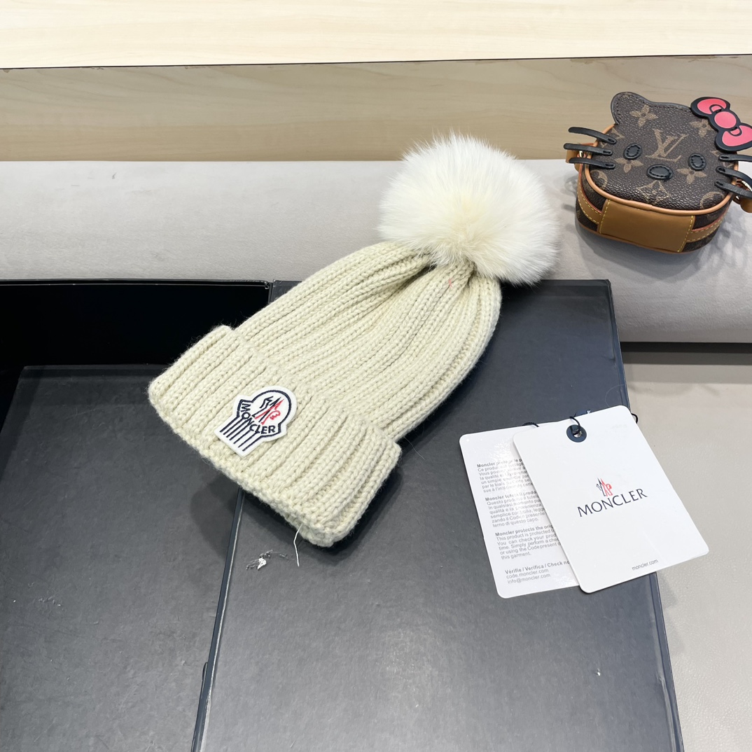  moncler蒙口欧美风格秋冬新款保暖羊毛帽儿童男女款通用版毛线帽冷帽帽子