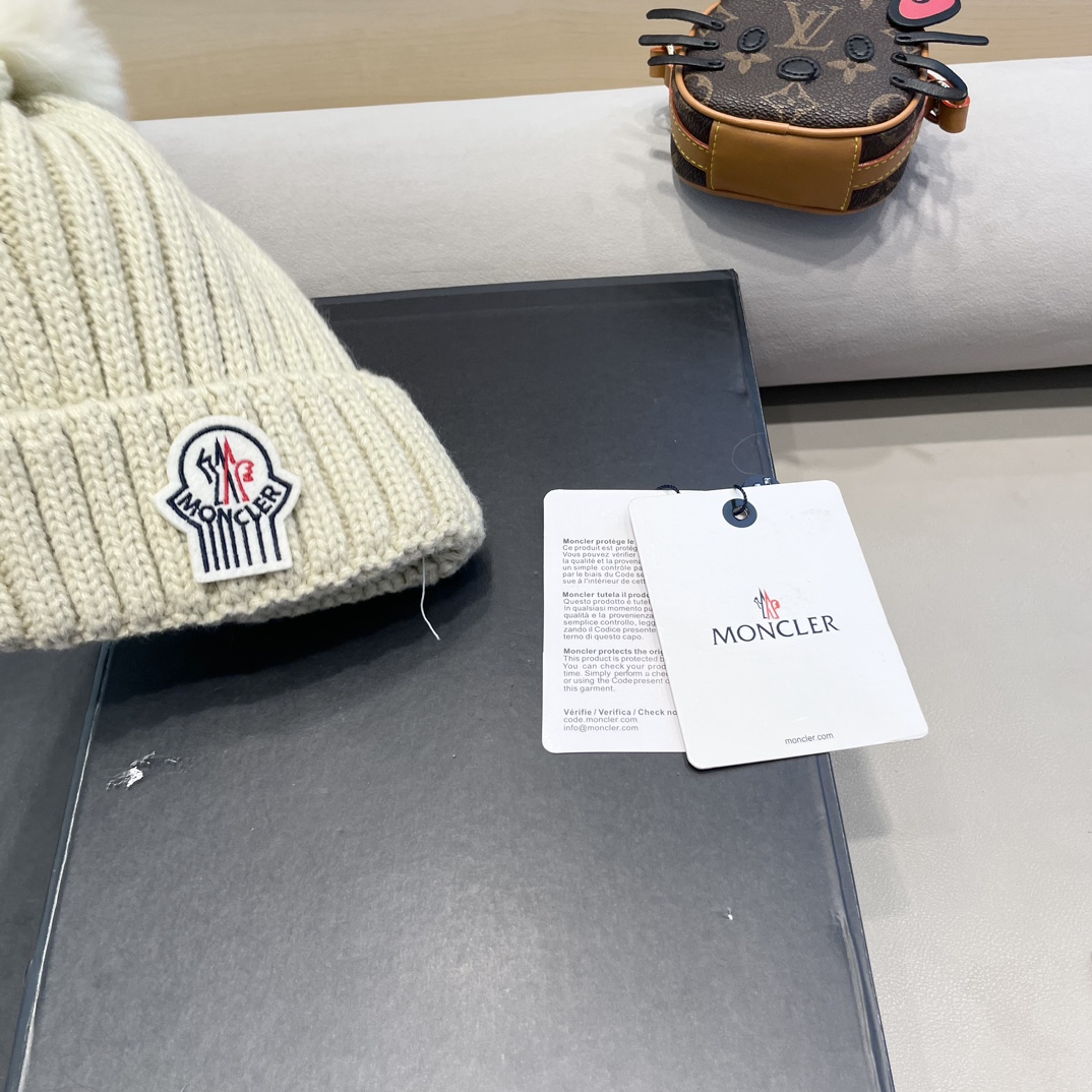  moncler蒙口欧美风格秋冬新款保暖羊毛帽儿童男女款通用版毛线帽冷帽帽子