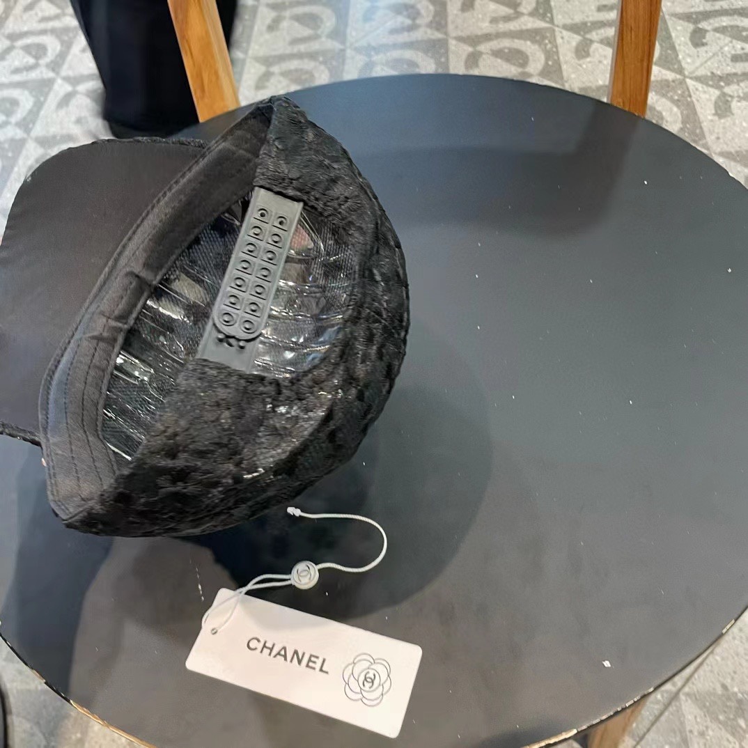  Chanel香奈儿蕾丝鸭舌帽女透气薄款时尚水钻棒球帽防晒遮阳韩版潮帽子夏太阳帽