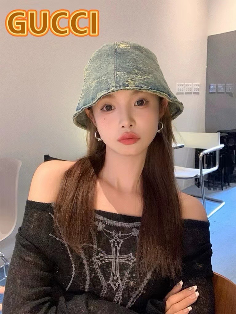 NO:214467,GUCCI Gucci Washed Old Cowboy Fisherman Hat Women Japanese versatile Face Showing Small Basin Hat Bucket Hat Fisherman Hat Baseball Hat Knitted Hats, Hats19860909GUCCI古奇水洗做旧牛仔渔夫帽子女日系百搭显脸小盆帽水桶帽帽子渔夫帽棒球帽针织帽,帽子,gucci,espadrilles,hats,hat
