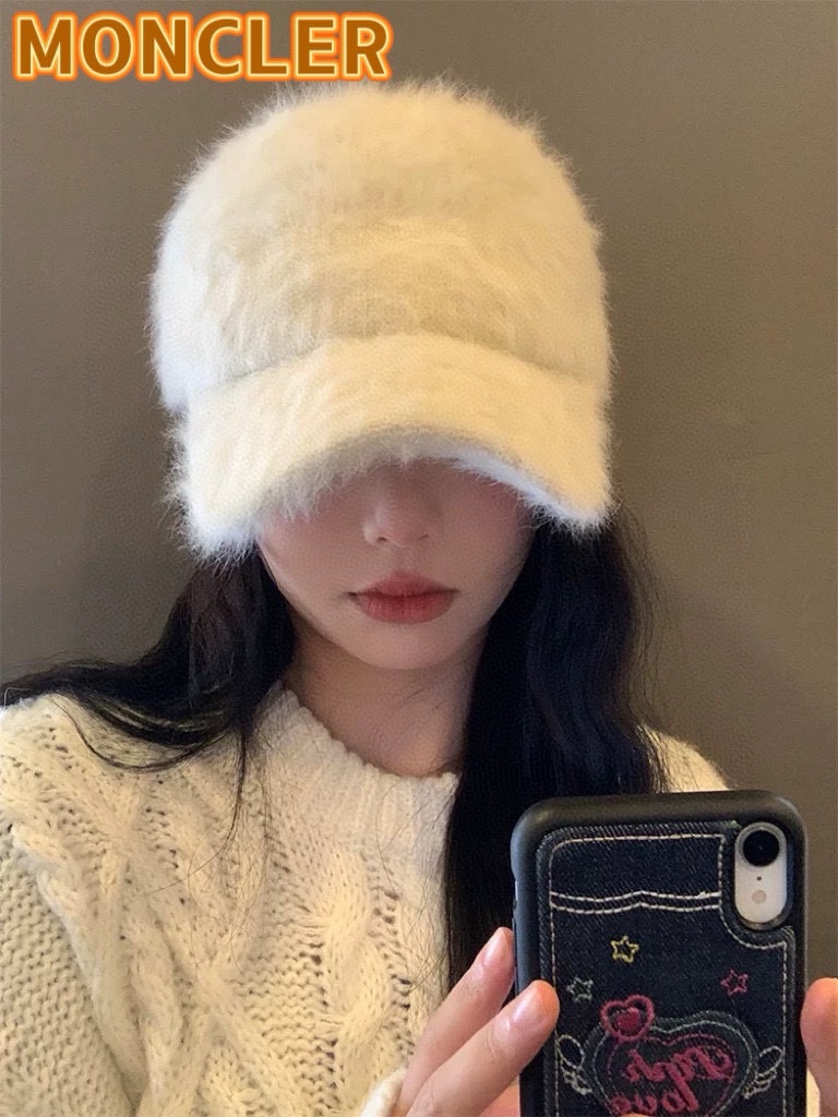 NO:214450,The moncler rabbit hair baseball hat for women in autumn and winter Korean style versatile big head circumference warm baseball cap showing face small white plush hat fisherman hat baseball cap knit hat, hat, christian louboutin, Moncler, espadrilles, hats19860909蒙口moncler兔毛棒球帽女秋冬季韩版百搭大头围保暖鸭舌帽显脸小白色毛绒帽子帽子渔夫帽棒球帽针织帽,帽子,christian louboutin,Moncler,espadrilles,hats,hat