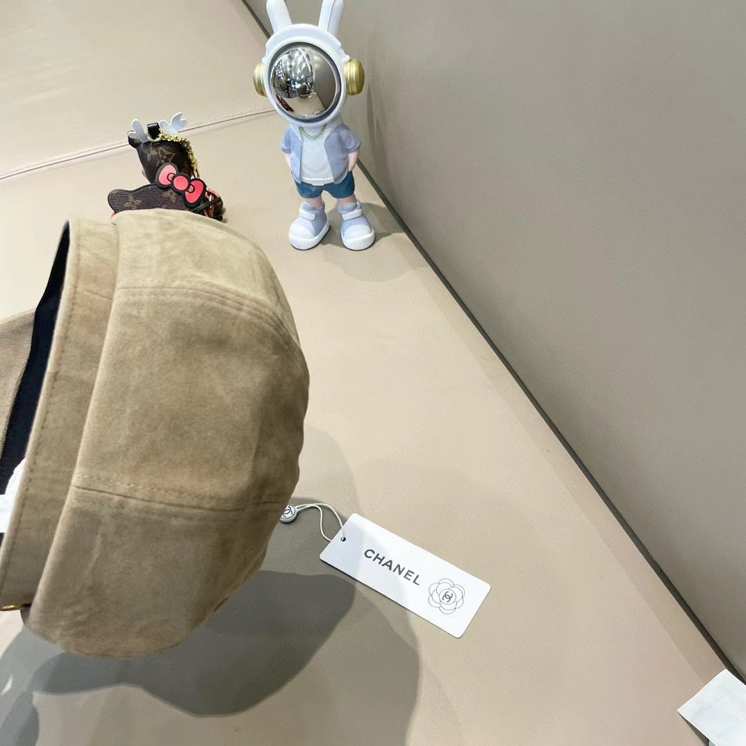 Chanel香奈儿秋冬帽子女洋气时尚显脸小黑色丝绒面料八角帽画家帽报童帽鸭舌帽