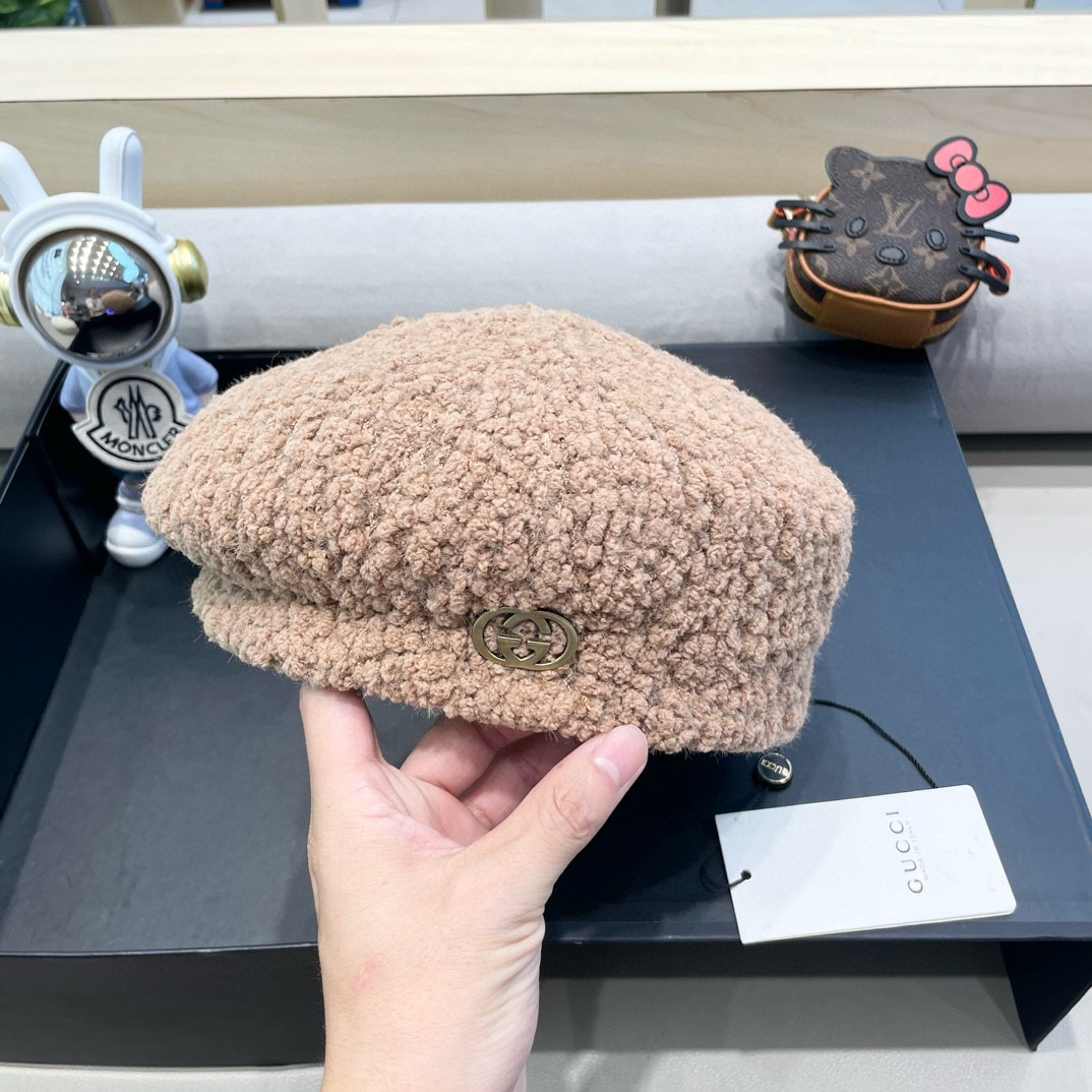 NO:214390,Gucci Korean autumn style lamb velvet beret women British style retro bud hat cute literary plush hat fisherman hat baseball hat knit hat, hat, gucci, espadrilles, hats19860909Gucci 韩版秋款羊羔绒贝雷帽女英伦风复古蓓蕾帽可爱文艺毛绒帽子帽子渔夫帽棒球帽针织帽,帽子,gucci,espadrilles,hats,hat