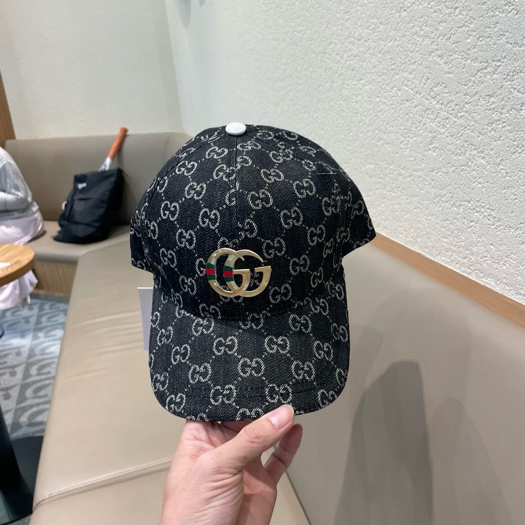  古奇Gucci 新款原单棒球帽🧢， 精致純也格调很有感觉，很酷很时尚，专柜断货热门，质量超赞
