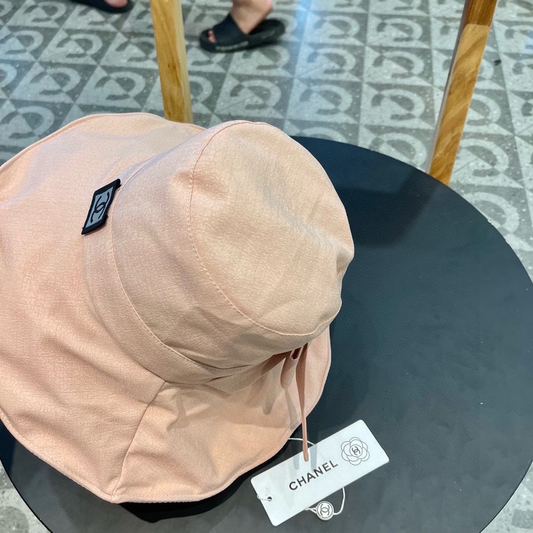 Chanel香奈儿 春夏新款女士渔夫帽韩版蝴蝶结防晒遮阳帽旅游可折叠太阳大檐帽子