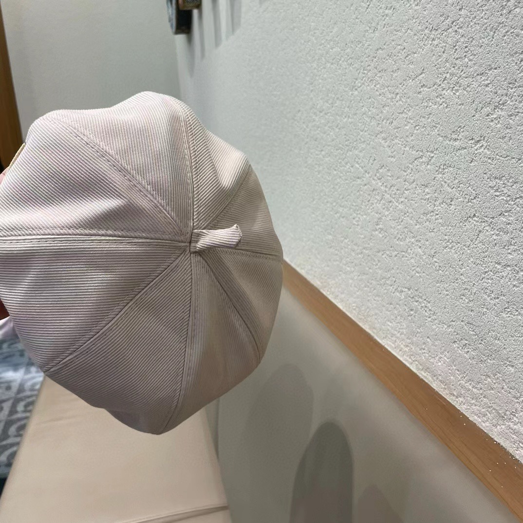 PRADA普拉达 贝雷帽女春秋款显脸小画家帽棕色韩系八角帽子大头围新款