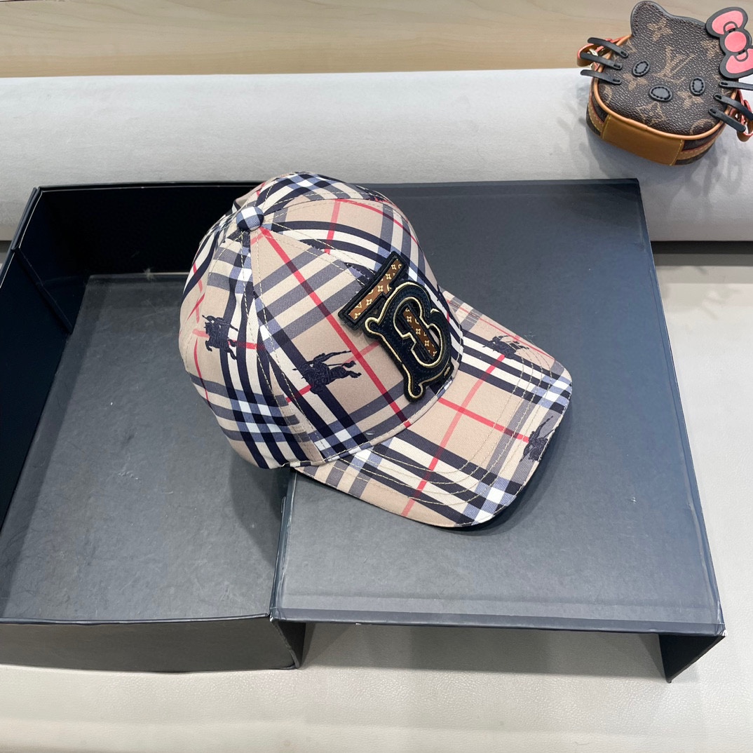  Burberry（巴宝莉）原单棒球帽， 专柜热卖款，经典格子，11开模订制，尼龙面料，纯棉内里，轻盈透