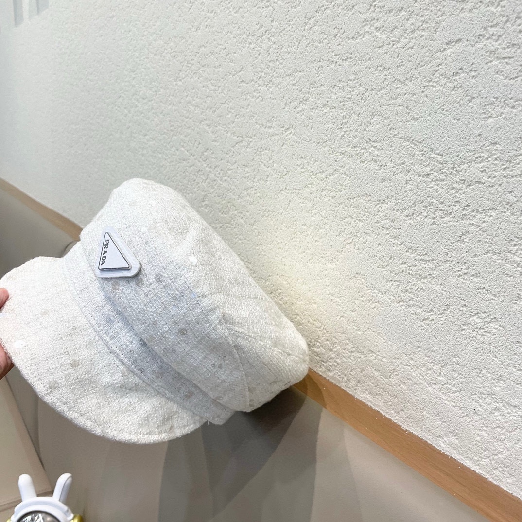  PRADA小香风海军鸭舌帽女春秋新款八角贝雷帽报童画家帽英伦韩版潮