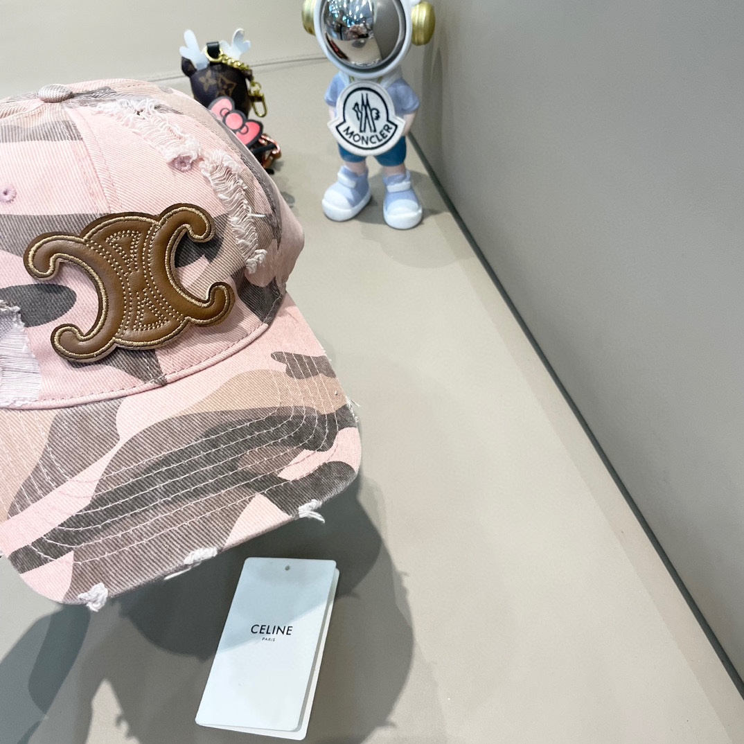  celine塞琳新款高版本炫酷迷彩三角标棒球帽🕋洋气潮品，男女同款！