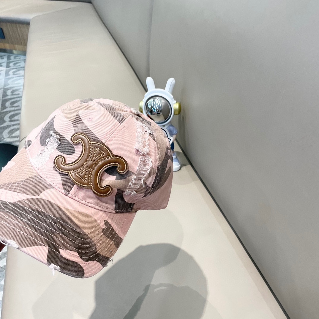  celine塞琳新款高版本炫酷迷彩三角标棒球帽🕋洋气潮品，男女同款！