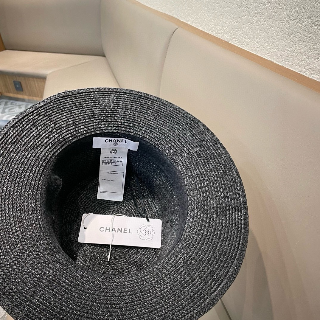  【CHANEL香奈儿】2025新款小香风草编度假风盆帽草帽，大牌风～出街旅行单品