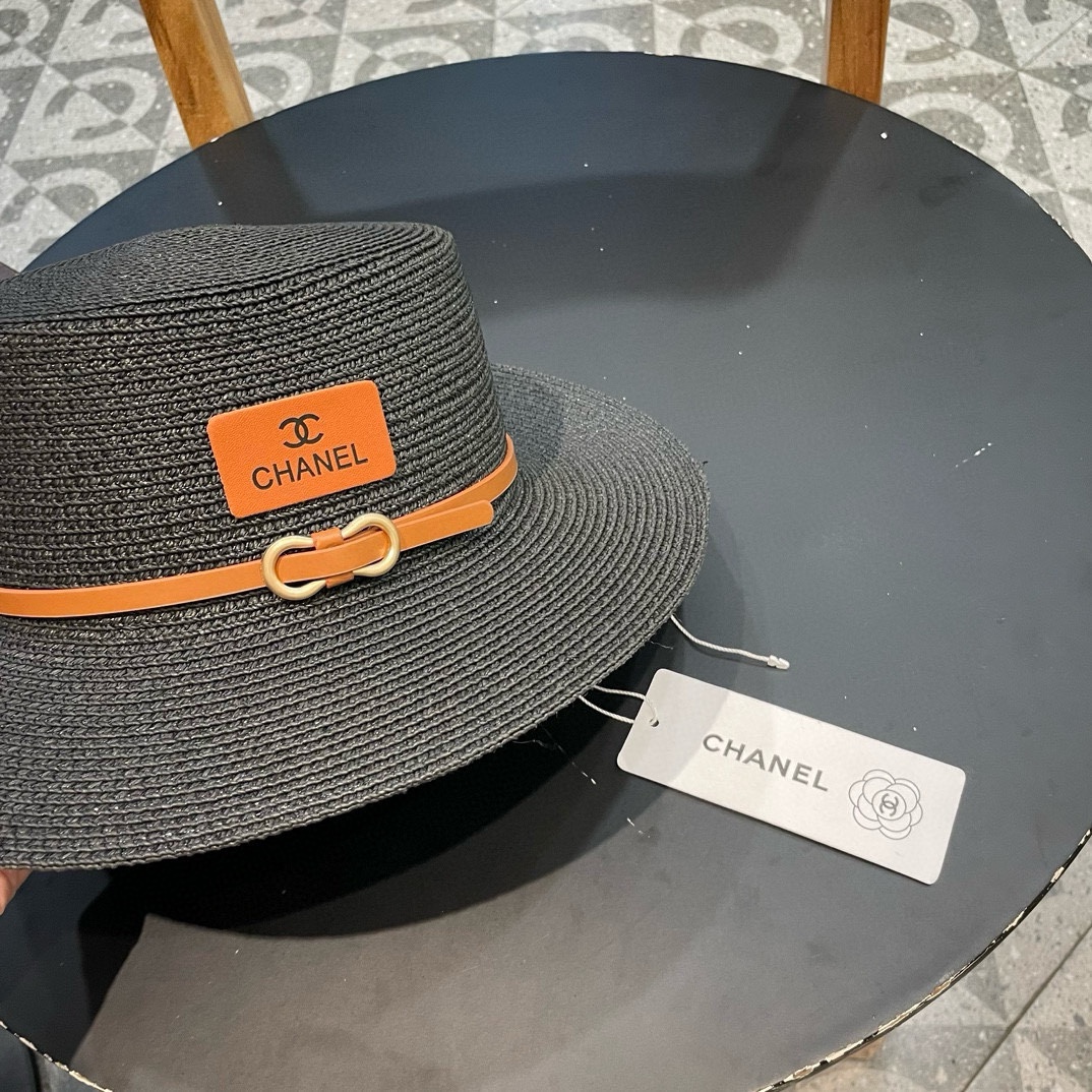  【CHANEL香奈儿】2025新款小香风草编度假风盆帽草帽，大牌风～出街旅行单品