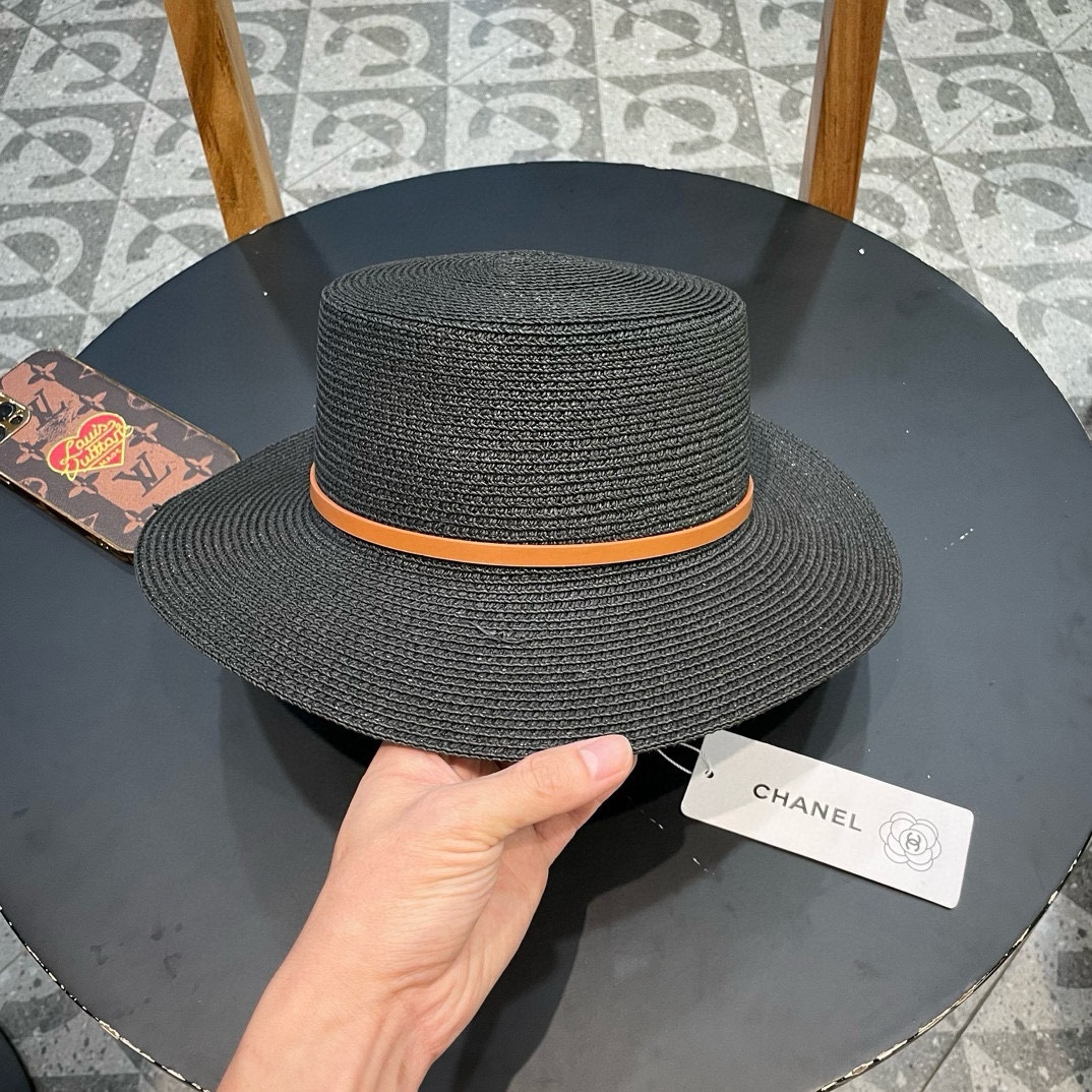  【CHANEL香奈儿】2025新款小香风草编度假风盆帽草帽，大牌风～出街旅行单品