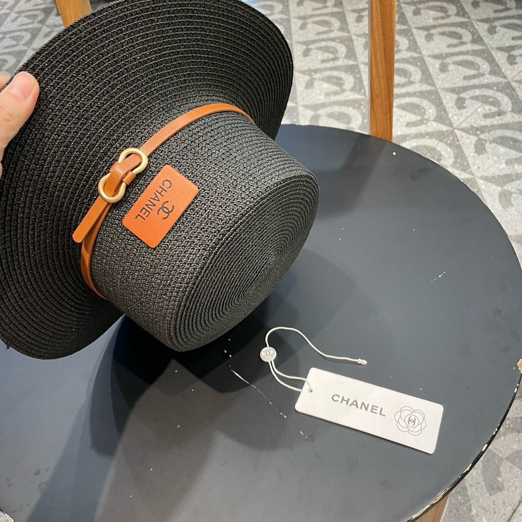  【CHANEL香奈儿】2025新款小香风草编度假风盆帽草帽，大牌风～出街旅行单品