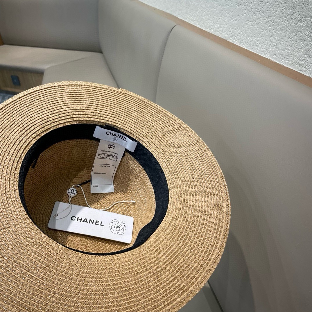  【CHANEL香奈儿】2025新款小香风草编度假风盆帽草帽，大牌风～出街旅行单品