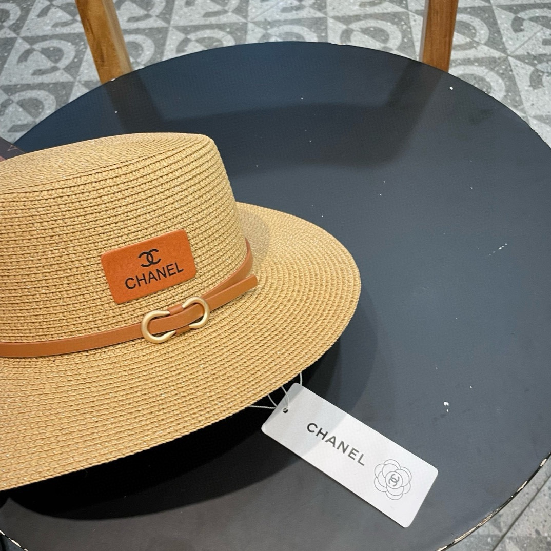  【CHANEL香奈儿】2025新款小香风草编度假风盆帽草帽，大牌风～出街旅行单品