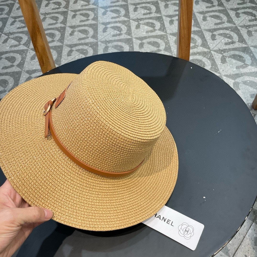  【CHANEL香奈儿】2025新款小香风草编度假风盆帽草帽，大牌风～出街旅行单品