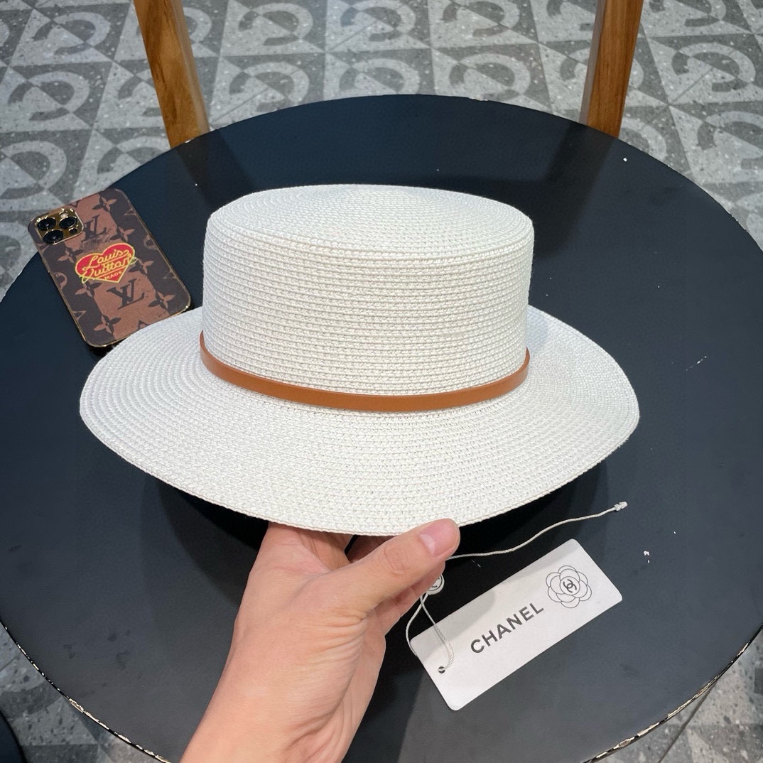  【CHANEL香奈儿】l5新款小香风草编度假风盆帽草帽，大牌风～出街旅行单品