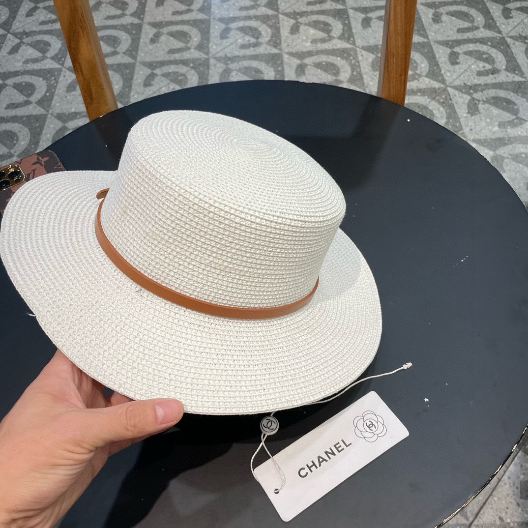  【CHANEL香奈儿】l5新款小香风草编度假风盆帽草帽，大牌风～出街旅行单品