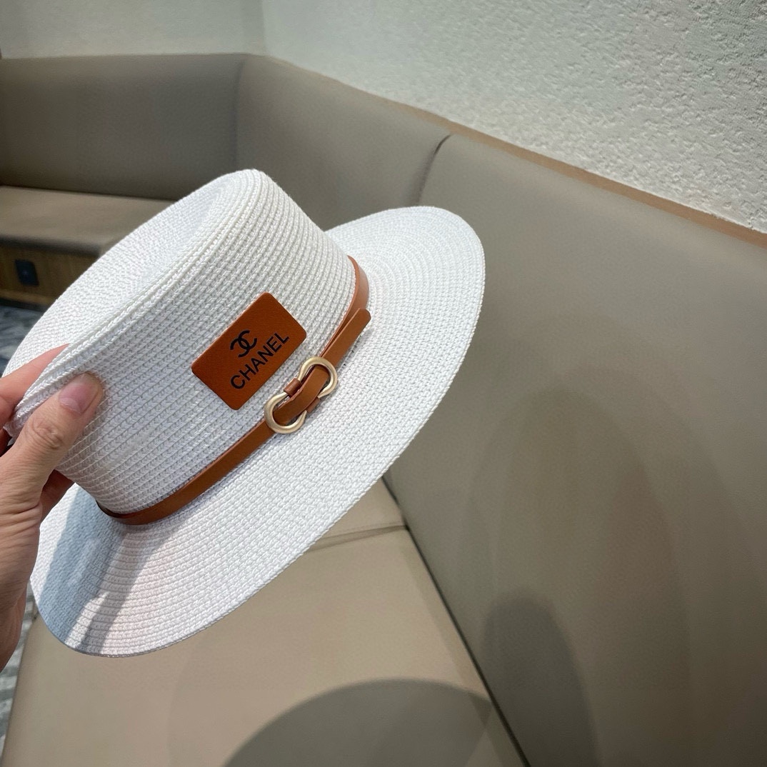  【CHANEL香奈儿】l5新款小香风草编度假风盆帽草帽，大牌风～出街旅行单品