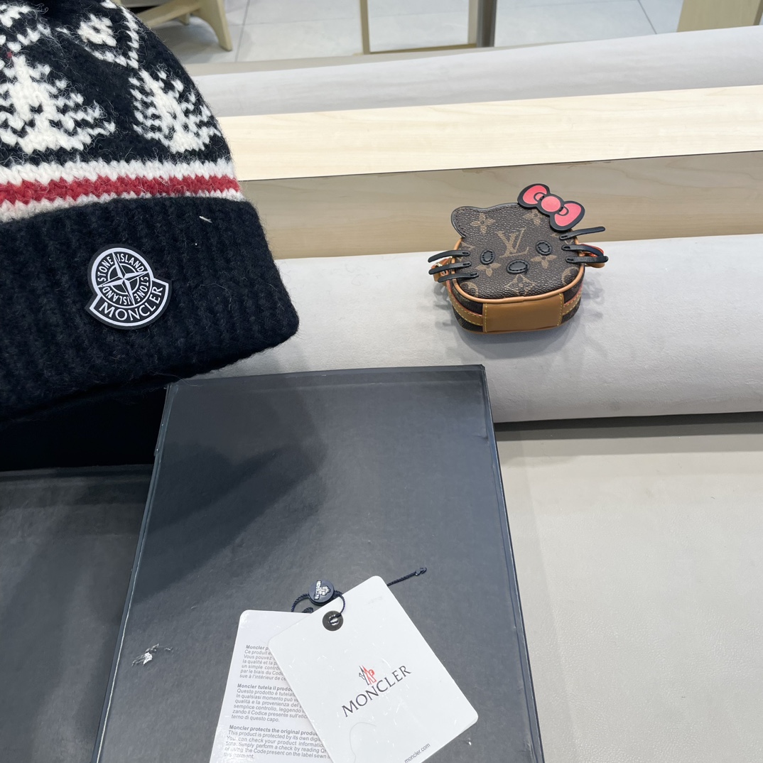 moncler冬季加厚保暖帽子女可爱大毛球针织帽大头围韩版冬天防寒护耳冷帽