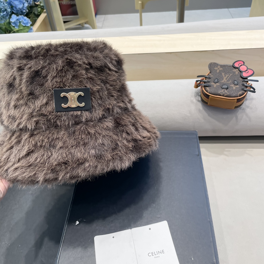 塞琳Celine韩版豹纹毛绒渔夫帽子女冬厚防寒2026秋冬新款休闲百搭显脸小盆帽