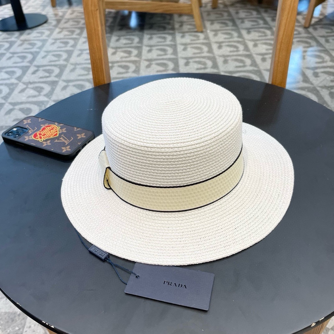  【PRADA普拉达】新款草帽，出街必备超好搭配，赶紧入手！