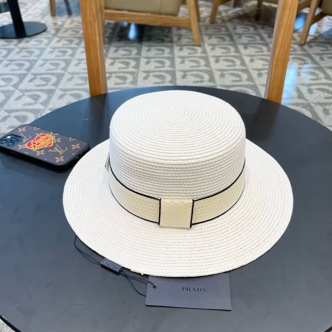  【PRADA普拉达】新款草帽，出街必备超好搭配，赶紧入手！