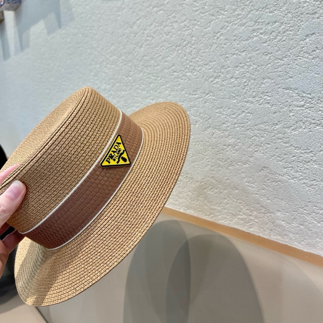  【PRADA普拉达】新款草帽，出街必备超好搭配，赶紧入手！