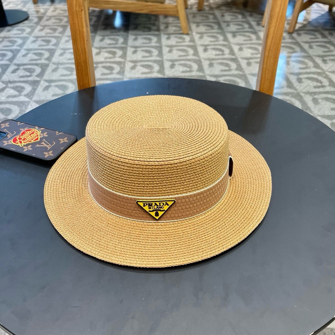  【PRADA普拉达】新款草帽，出街必备超好搭配，赶紧入手！