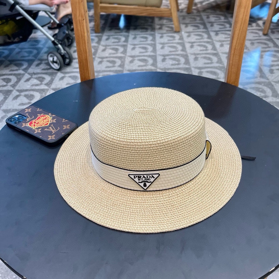 NO:223192,【PRADA】New straw hat, a must-have for the best combination when going out, buy it now!  Hat Straw Hat Fisherman Hat Baseball Hat Knitted Hats, Hats, Prada, Prada, espadrilles, hats19860909【PRADA普拉达】新款草帽,出街必备超好搭配,赶紧入手！帽子草帽渔夫帽棒球帽针织帽,帽子,prada,prada,espadrilles,hats,hat