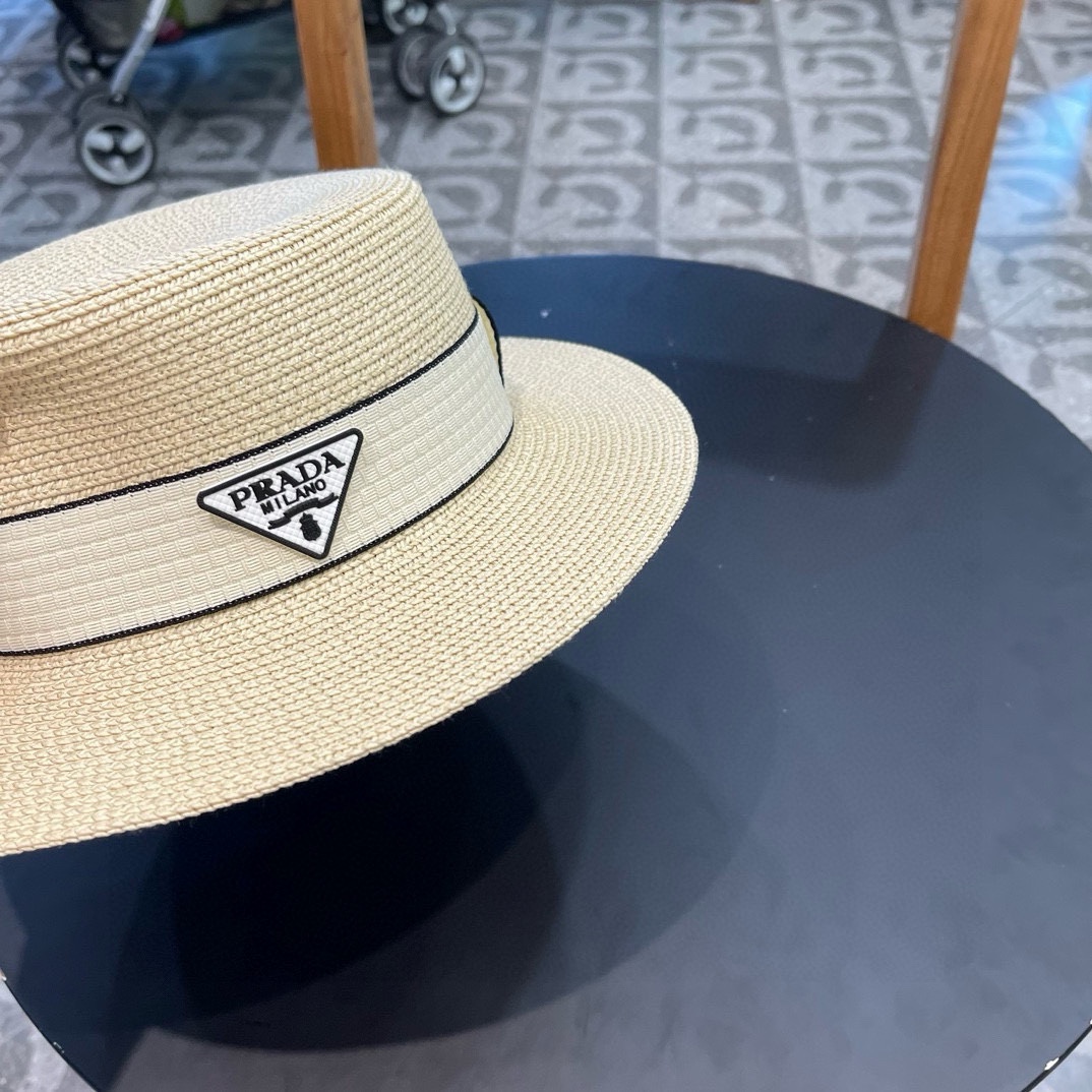  【PRADA普拉达】新款草帽，出街必备超好搭配，赶紧入手！