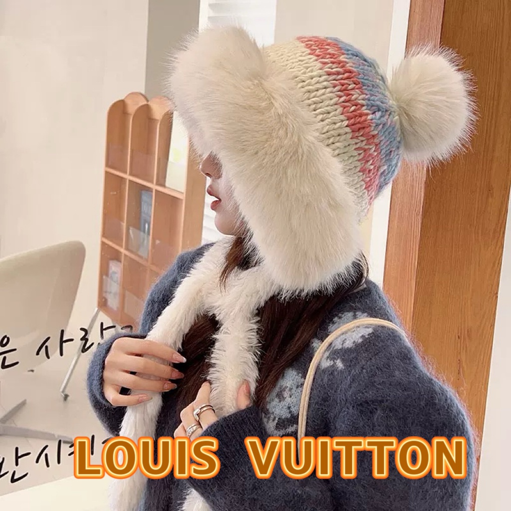 NO:214738,New!  Louis Vuitton Autumn and Winter Wool Hat Women's Cute Wool Ball Ear Protection New Wool Warm Lei Feng Hat Ball Lace Knitted Hat Fisherman's Hat Baseball Hat Knitted Hats, Hats, louis vuitton, louis vuitton, espadrilles,hats19860909上新！路易威登 LouisVuitton 秋冬季毛线帽女可爱毛球护耳新款毛线保暖雷锋帽球球系带针织帽子帽子渔夫帽棒球帽针织帽,帽子,louis vuitton,louis vuitton,espadrilles,hats,hat