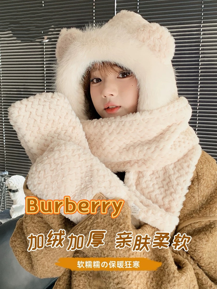 NO:214753,Burberry BURBERRY bear plush hat scarf integrated men's winter couple autumn and winter three-piece set winter warm new hat fisherman hat baseball hat knit hat, hat, burberry, burberry, espadrilles, hats19860909巴宝莉BURBERRY小熊毛绒帽子围巾一体男款冬季情侣秋冬款三件套冬天保暖新款帽子渔夫帽棒球帽针织帽,帽子,burberry,burberry,espadrilles,hats,hat