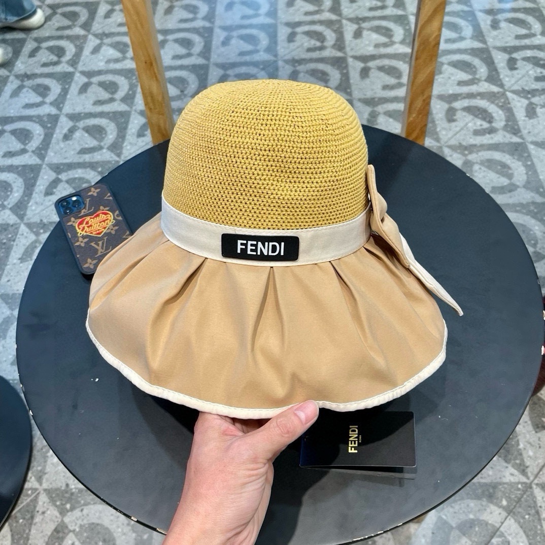 芬迪fendl  新款黑胶遮阳帽女款夏防紫外线遮阳防晒帽高级感