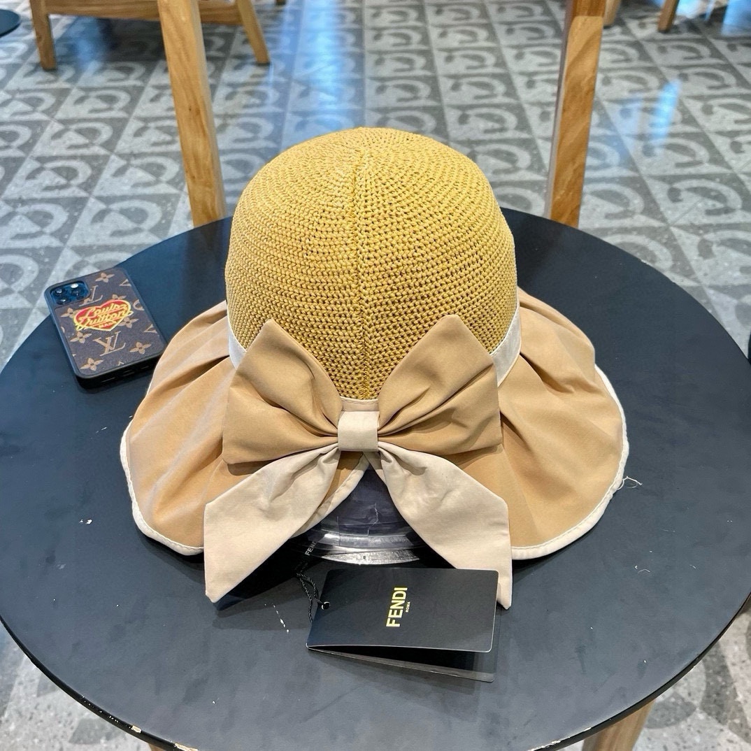 芬迪fendl  新款黑胶遮阳帽女款夏防紫外线遮阳防晒帽高级感