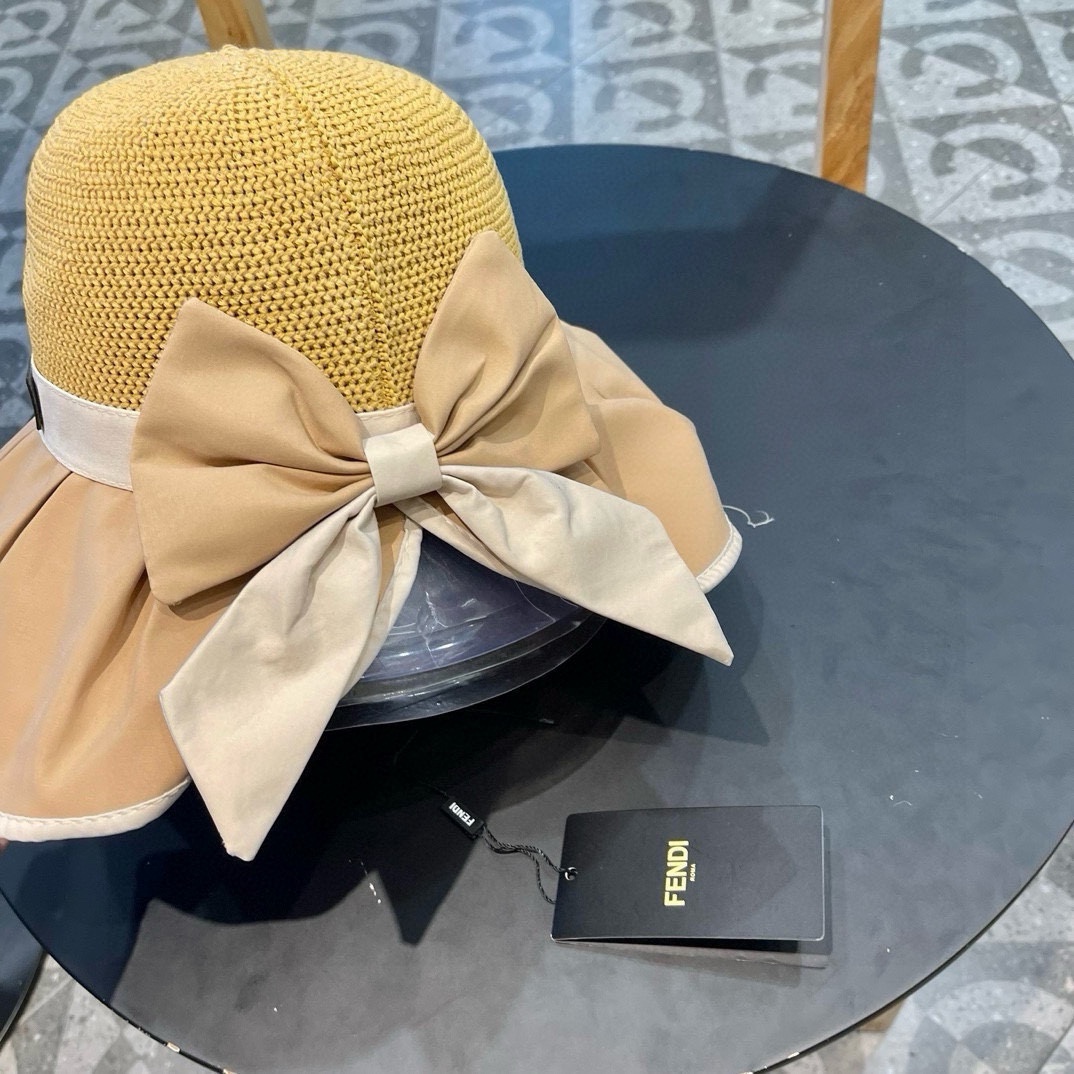 芬迪fendl  新款黑胶遮阳帽女款夏防紫外线遮阳防晒帽高级感