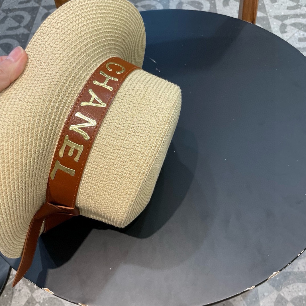   【Chanel香奈儿】2025新款草编大牌皮带编织草帽，度假休闲必备，优雅大方的一款