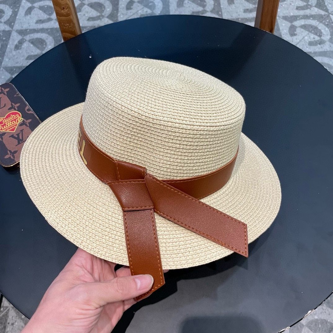   【Chanel香奈儿】2025新款草编大牌皮带编织草帽，度假休闲必备，优雅大方的一款