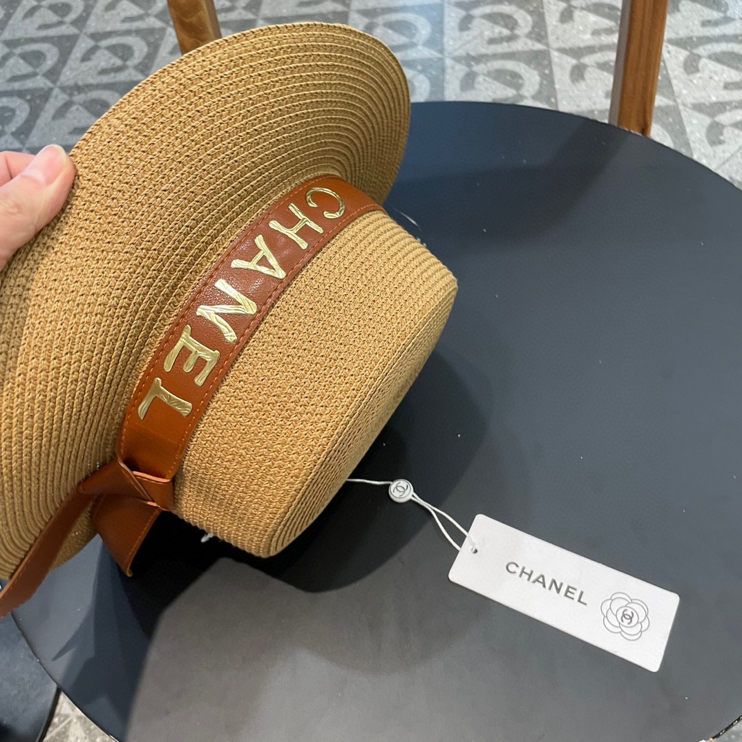   【Chanel香奈儿】2025新款草编大牌皮带编织草帽，度假休闲必备，优雅大方的一款