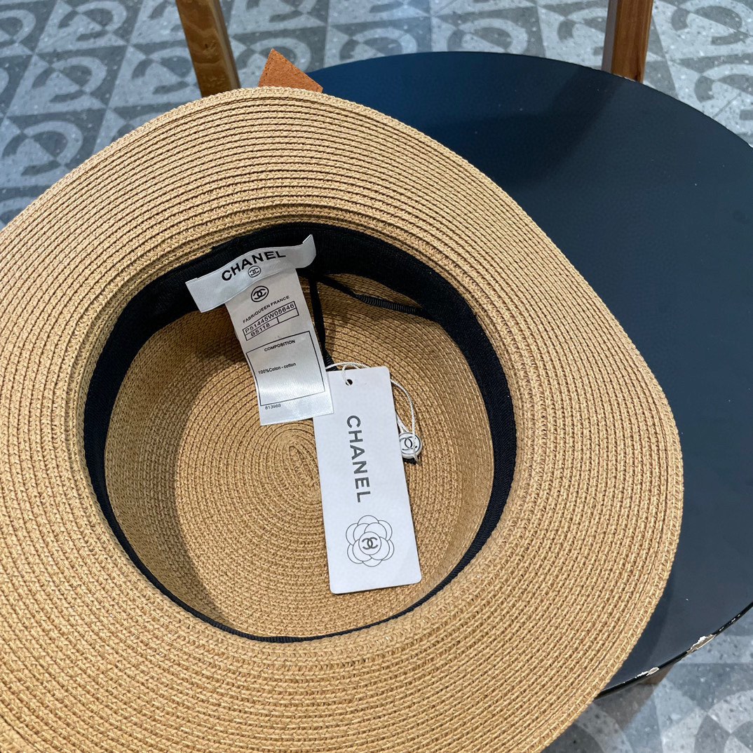  【Chanel香奈儿】2025新款草编大牌皮带编织草帽，度假休闲必备，优雅大方的一款